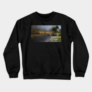 Frozen Shore on the River Wye Crewneck Sweatshirt